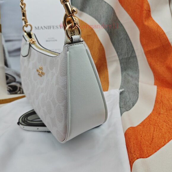 coach Teri Shoulder Bag In Signature Canvas white - Picture 6 of 14